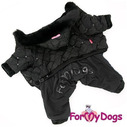 Комбинезон ForMyDogs для собак черный на девочек