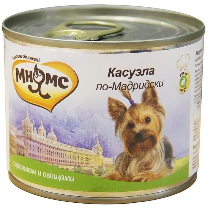 Мнямс консервы для собак Касуэла по-Мадридски (кролик с овощами) 200 г