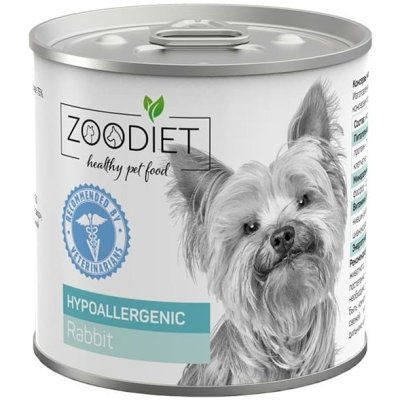Zoodiet Hypoallergenic для собак со склонностью к аллергии с Кроликом 240г