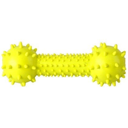 Игрушка "Грызлик Ам" Гантелька с шипами 14,5 см, желтая