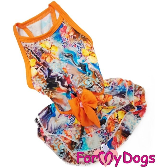 ForMyDogs Платье для собак оранжевое