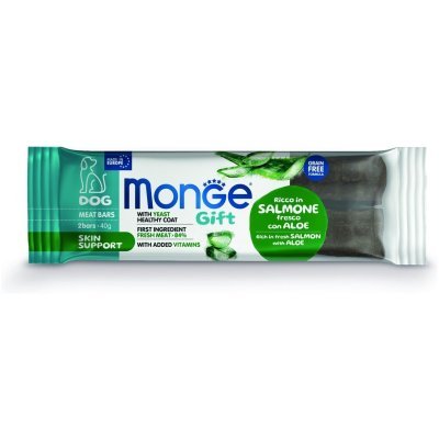 Monge Gift Skin support Мясные батончики для собак со свежим Лососем для поддержки здоровья кожи 40 г