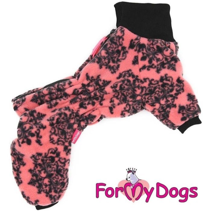 Комбинезон ForMyDogs флисовый розовый для собак на девочек