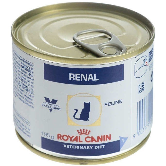 Royal Canin (вет. консервы) для кошек при лечении почек, Ренал с цыплёнком (фелин) 0,195 кг