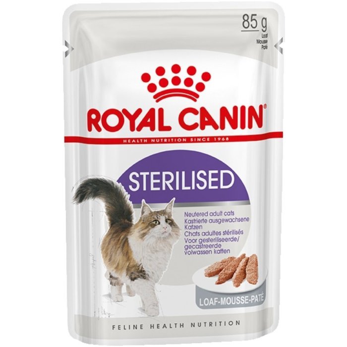 Royal Canin паучи для кастрированных кошек и котов (паштет), Стерилайзд