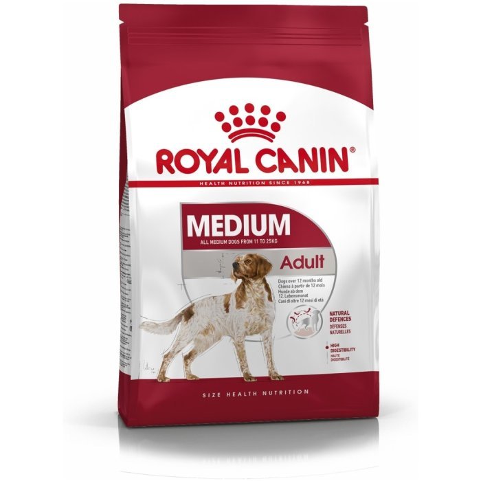 Корм Royal Canin для взрослых собак средних размеров 12 мес.-7 лет, Medium Adult