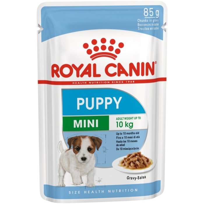 Влажный корм  Royal Canin для щенков малых пород 2-10 мес., Мини Паппи (соус)