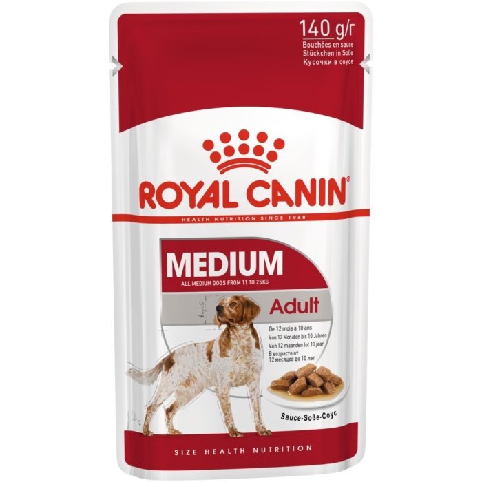 Влажный корм Royal Canin для взрослых собак средних пород 12 мес. -10 лет, Медиум Эдалт (соус)