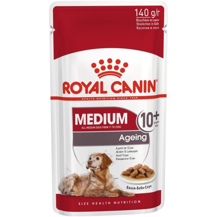Влажный корм Royal Canin для пожилых собак средних пород старше 10 лет, Медиум Эйджинг 10+ (соус)