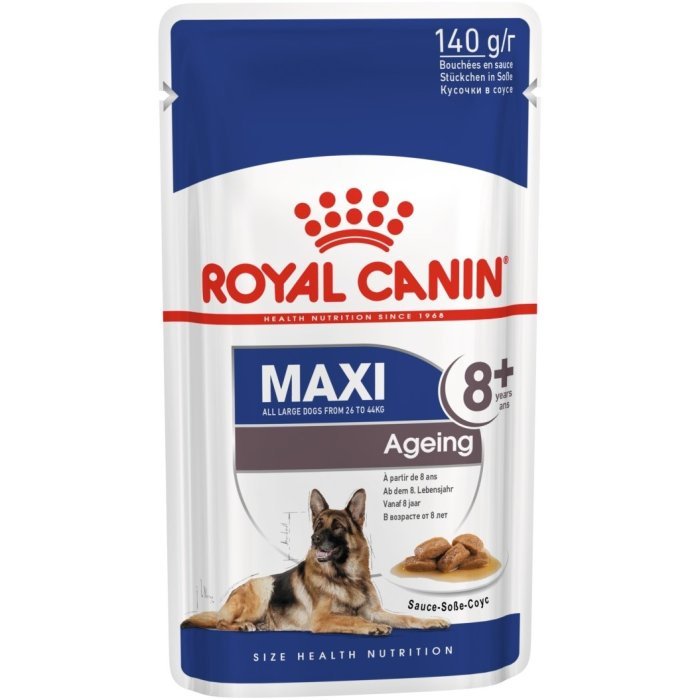 Влажный корм Royal Canin для пожилых собак крупных пород старше 8 лет, Макси Эйджинг 8+ (соус)