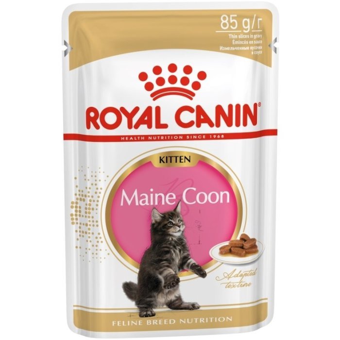 Royal Canin для котят мейн-кун (4-15 мес.), Киттен Мейн Кун (в соусе)