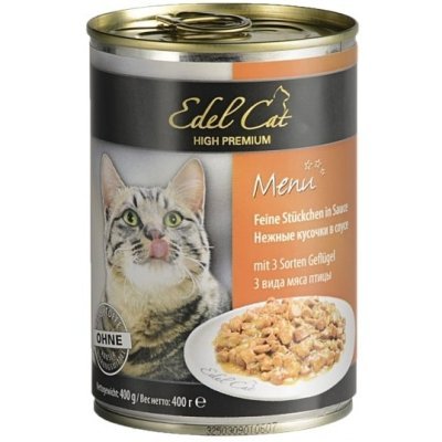 Edel Cat консервы для кошек, 3 вида мяса птицы, 400 г