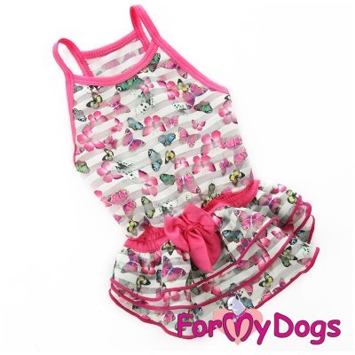 Платье ForMyDogs для собак &quot;Бабочки&quot;